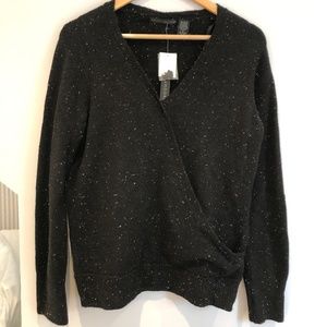 NWT Preswick & Moore Black v-neck Sweater